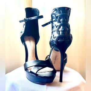 Gianni Bini Black Strappy Heels